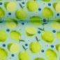 Preview: Baumwolldruck Fruits Limetten auf Türkis von Swafing